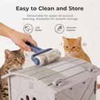 Apasiri Cat Houses for Indoor Cats: Felt Cat House Cave Cathouse, Scratch-Resistant Warm Insulated Covered, Hideaway Tent for Anxiety Relief Gift
