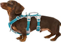 Huntboo Escape Proof Dog Harness, No Pull Reflective Harness with Lift Handle, Adjustable Pet Vest with Front and Back Leash Clips for Small Medium Large Dogs Walking Hiking Training (Teal,L)