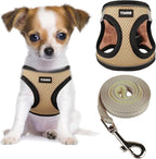 YIMEIS Dog Harness and Leash Set, No Pull Soft Mesh Pet Harness, Reflective Adjustable Puppy Vest for Small Medium Large Dogs, Cats (Flesh Pink, X-Small (Pack of 1)