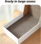LOS ANDES Vertical Cat Scratcher, 60cm/23.6inch L Shape Scratching Pad for Indoor Cats, Scratching Board with Catnip, Durable Cardboard to Protect Furniture