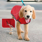 ROZKITCH Dog Winter Coat Soft Pullover Pajamas, Pet Windproof Warm Cold Weather Jacket Vest Cozy Jumpsuit Apparel Outfit Clothes for Xmas Walking Sleep BrightRed XL