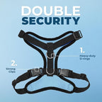 Voyager Step-in Pet Harness - All Weather Mesh, Adjustable Step in Harness for Cats and Dogs by Best Pet Supplies - Baby Blue/Black Trim, XL
