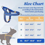 rabbitgoo Dog Harness No Pull, Quick Fit for Large Dogs with Soft Padded Handle, Chest Adjustable Reflective Pet Vest, No Choke Escape Proof for Walking Training, Blue XL