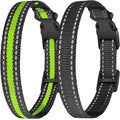 Aikko Reflective Adjustable Replacement Strap for Dog Shock Training Bark Collar, Ultra Comfy Soft Breathable, Most of Electronic Training Collar (Black+Green)