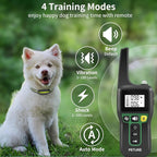 Dog Bark Collar 2 Pack, 3300FT 2 in 1 Bark and Shock Collar Combo with Beep, Vibration, Safe Shock and Auto Mode, IPX7 Waterproof Automatic Dog Training Collar for Medium Large Dogs (7-120lbs)