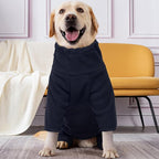 ROZKITCH Dog Fleece Pajamas, Pet Windproof Warm Cold Weather Jacket Vest Cozy Jumpsuit Apparel Outfit Clothes for Small Dog Walking Hiking Sleep Blue XS