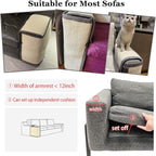 NATUYA Furniture Protectors from Cats-Cat Couch Protector Large Sisal Cat Scratching Mat-Protect Sofa Corner Cushion Chair (Sisal Armrest - Left)