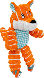 KONG Floppy Knots - Durable No‑Stuffing Squeaky Rope & Plush Dog Toy - for Teething, Playing (Fox, X-Small)