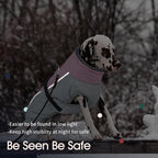 IECOii Extra Warm XXL Dog Coat - Reflective, Adjustable Dog Jacket for Cold Weather Outdoor, Waterproof Windproof Dogs Winter Jacket with Soft Fleece Lined, Machine Washable for Large Dogs, Pink, 2XL