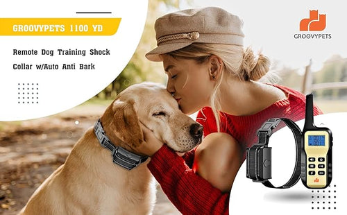 1100 Yard Remote Dog Shock Collar Automatic Stop Bark Training Device with Beeping Vibrating Shocking E-Collar to Train 3 Small Medium to Large Dogs (3-Dog kit)