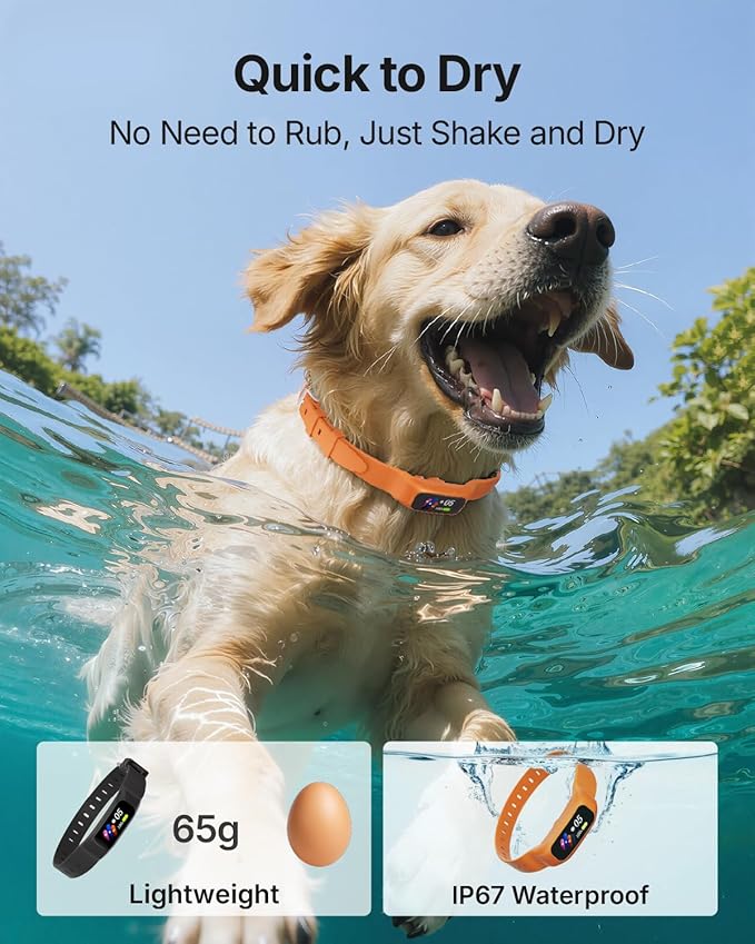 Anti Bark Collar for Small Medium Large Dogs, Vibrating Dog Collars No Shock, Rechargeable Smart AI Bark Collar, Automatic Dog Training Collar, IP 67 Waterproof Dog Barking Collar (Black)
