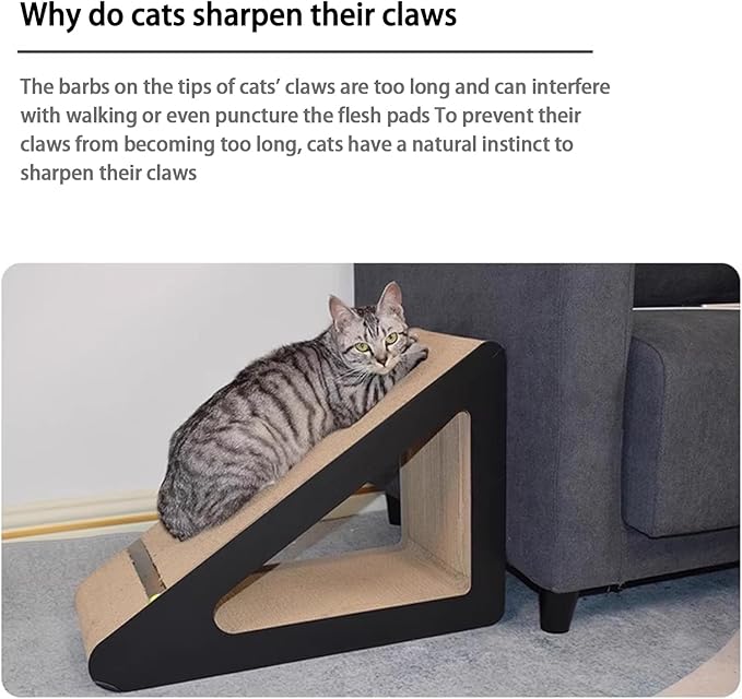 Cat Scratcher Board for Wall and Couch, 22.44 x 14.56 x 11.41 Inch Corrugated Paper, Vertical Cat Scratching Post, Durable Scratch Pad for Claw Sharpening, Non-Shedding for Indoor Cats