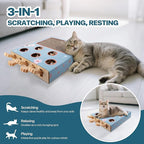PAWISE Cat Scratcher – Reversible Cardboard Scratching Pad, Durable Cat Scratch Bowl & Bed, Interactive Scratcher for Indoor Cats & Kittens (10X2.4X13.8)