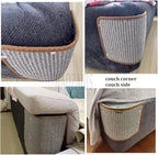 2PCS Cat Scratcher Mat Sofa Protector Natural Sisal Cat Scratching Mat Cat Scratch Couch Cover Grinding Claws Couch Guard Pad (11.8"x7.9" Gray)