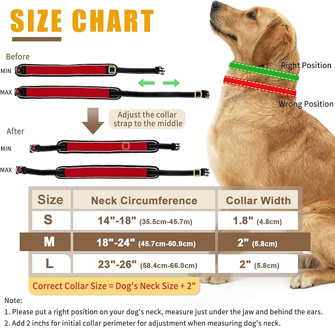 Martingale Collar for Dogs, No Pull Dog Collar for Large Medium Dogs, Reflective Anti Pull Dog Collar with Buckle, Adjustable Heavy Duty Nylon Slip Collar for Training Walking 1.8 Inch Wide S Red