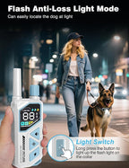 Dog Shock Collar with Remote - 3300Ft New Upgraded Dog Training Collar with 5 Modes, IPX7 Waterproof Remote Training Collar for Small Medium Large Dogs, Flashlight & Reflective Strap for Night Safety