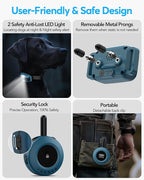 Jugbow Dog Shock Collar - 3/4 Mile Dog Training Collar with Remote for Large Medium Dogs, Rechargeable IPX8 Waterproof E-Collar with 3 Training Modes, LED Light & Security Lock (Blue)