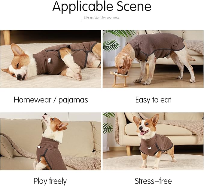 Dog Sweater Pullover Cold Weather Vest for Dogs Dog Sweatshirt & Jacket for Indoor and Outdoor Use (XX-Small, Brown)