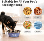 [4 Pack] Stainless Steel Dog Bowls, Colorful Metal Dog Food and Water Bowl with Non-Slip Quiet Bottom, Easy to Clean, Dishwasher Safe, Ideal for Feeding Large Medium Small Dogs Cats, 3.6 Cups (29 oz)