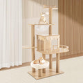 Cat Furniture, Modern Cat Tree, Modern Wood Cat Tower Tree, Wood Color Cat Tree Branch for Cat(52inch)