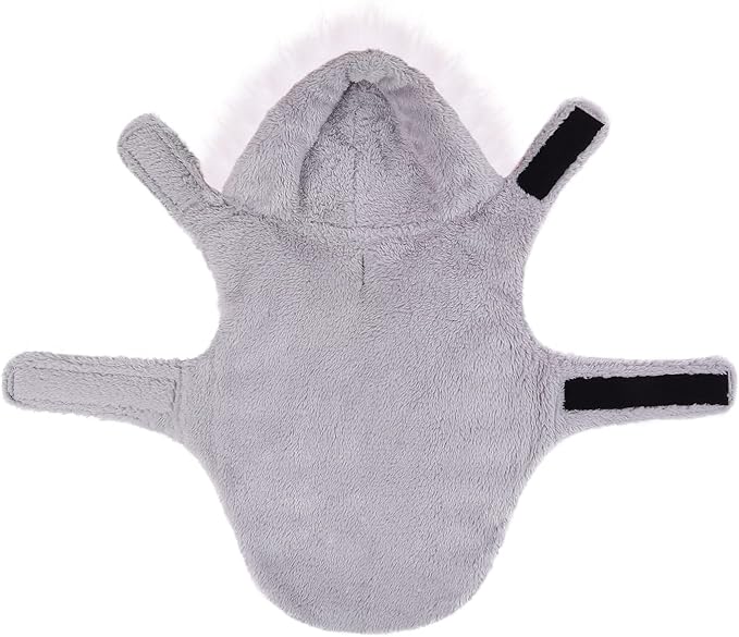 HDE Dog Puffer Jacket Fleece Lined Warm Dog Parka Winter Coat with Harness Hole Pink Stripe - XXL