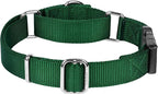 Martingale Collar for Dogs with Quick Release Buckle, Heavy-Duty Solid Color Nylon Training Collars - Adjustable No-Slip Design for Medium & Large Dog