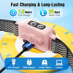 2 Pack Bark Collar, Smart Dog Bark Collar for Large Medium Small Dogs, Rechargeable Ultra-Light Training Collar with Beep Vibration, Anti Barking Device with 5-Level Sensitivity (Pink)