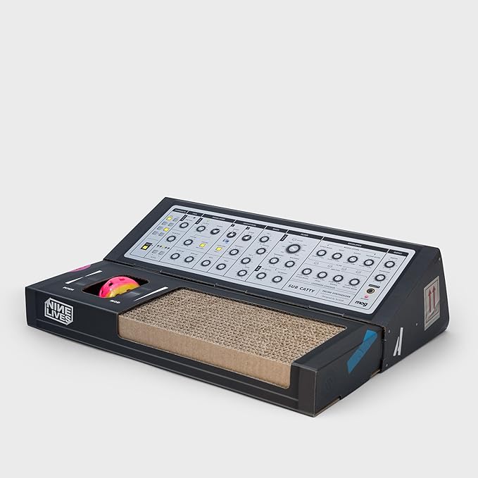 Suck UK - Cat Scratcher Synthesizer - Cardboard Cat Scratchers - Kitten Toys & Cats Toys for Indoor Cats - Kitten Cardboard Scratcher & Scratching Board - Toy Interactive for Indoor
