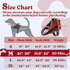 rabbitgoo Dog Harness Medium Sized, No Pull No Choke Pet Vest, Easy Wearing with One Buckle, Adjustable Reflective Harness Buddy with Personalized Molle for Walking, Training, Red, M