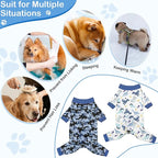 Glittme 2PACK Dog Pajamas Soft Dogs Clothes for Small Medium Dogs Elastic Cats Apparel Breathable Dog Pjs for Puppy