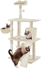 Topeakmart Cat Tower for Indoor Cats 63.5inch, Cat Furniture Condo with Scratching Posts as Kitten Activity Center