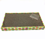 Irispets cat scratcher cardboard, cat wide scratching pad, cat scratcher toys, Catnip Included, 3 pack scratcher cardboard
