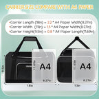 Petskd Pet Carrier 18x13x9.5 Southwest Airline Approved, Pet Travel Carrier Bag for Small Cats and Dogs, Soft Dog Carrier for 1-15 LBS Pets,Dog Cat Carrier with Safety Lock Zipper (Black)