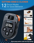 ABBIDOT Shock Collar for Dogs, 4500FT Dog Training Collar with Remote，IPX7 Waterproof Rating，6 Training Modes (Beep, Vibration, Safe Shock), Enhanced Night Light, Rechargeable E-Collar （10-130 lbs）