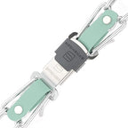 Herm Sprenger Chrome Plated Steel Dog Collar with Quick Release ClicLock Buckle and Biothane Insert Training Collar for Dogs Made in Germany (Sage Green, 25in x 4.0mm(Neck Size up to21-22in))