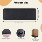 Carpet Protector for Pets Cat Carpet Protector for Doorway, Anti Scratch Under Door Cat Scratch Protector Mat, Felt Surface Easy to Cut Plastic Stopper (Grey, 3.6FT-Felt 1 Pack)