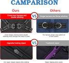 Dog Winter Coat, Warm Jacket Paded Fleece Vest with Built in Harness, Waterproof Windproof Reflective Cozy Adjustable Snow Pet Coat Clothes with Zipper for Dogs
