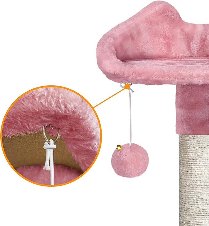 Topeakmart Multi-Level Cat Tree, Large Cat Tower with Condos Platform Perch Hammock Scratching Posts Plush Cat House