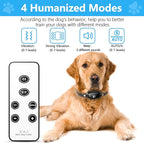 Bark Collar, No Shock Bark Collar with Beep Vibration & 7 Sensitivity Levels, Barking Collar for Large Medium Dogs 15-120LBS, IPX7 Waterproof Rechargeable Dog Training Collar with Remote (Black)