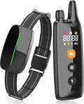 Dog Training Shock Collar 4000FT Dog Bark Collar with Remote IP67 Waterproof 4 Training Modes Beep Vibration Shock Light Mode Magnetic Charger Electric Dogs Collar 8-25 inches Single Shock Dull Black