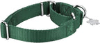 Martingale Dog Collar, Escape-Proof and No Slip Design, Heavy-Duty Nylon with Metal Buckle, Adjustable for Small, Medium & Large Dogs, Colorfast for Training, Daily Walks (Dark Green, M)