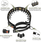 Mayerzon Martingale No Pull Collar for Medium Large Dogs German Shepherd Doberman Pitbull, Patented Anti Pull Correction Dog Collar for Walking Training, Reflective, Adjustable, Hidden(M/L, Black)