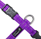 EXCELLENT ELITE SPANKER No Pull Dog Harness Reflective Nylon Vest L-Shaped Adjustable Easy Pet Harness for Small Medium Large Breeds Dogs Walking Training Black Red(Purple-L)