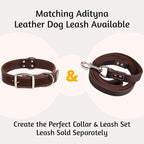 ADITYNA Heavy Duty Leather Dog Collar for Extra-Large Dogs - Soft and Strong Leather Collar for XL Breeds (Extra-Large: Fit 22" - 30" Neck, Brown)