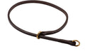 Alvalley Flat Leather Slip Dog Collar - Super Soft Durable Strong Hand Stitched Leather Dog Collar - Suitable for Training & Walking (Brown, 20in Length, 5mm Thickness)