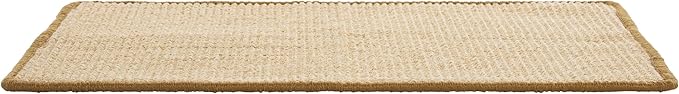 SAFAVIEH Cat Scratch Mat Pad Collection, 12" x 16", Natural Brown, Sisal Boucle Weave, Velcro & Slip Resistant Backing