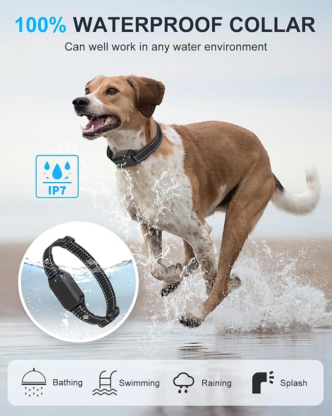 Dog Training Collar with Remote 2 Dogs 10-120 lbs - 3300 ft Waterproof No Shock Vibrating Dog Collar for Large Medium Breed, Rechargeable Beep Vibration Collar with Controller - 2 Pack