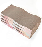 Wavy cat Scratch Board, Made eco-Friendly Corrugated Paper, pet cat Toy, Indoor cat Scratch pad, usable on Both Sides (4pcs)