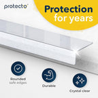 PROTECTO 2-Pack Window Sill Protector from Dogs 35.5 x 3.25 Clear Window Guards from Cats Scratching, Chewing & Clawing | Keep Your Sills Smooth & Paws Safe | Ultra Strong Window Sill Cover Protection