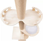 4 Tiers Cat Tree Climbing Floor-to-Ceiling Tower,Cat Play Sisal Rope Scratching Post for Ceiling Height of 100.4-104.3"